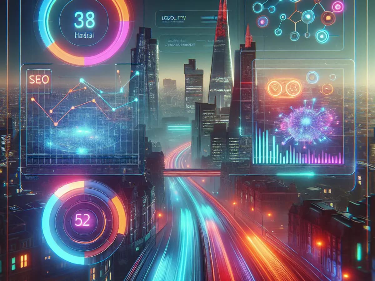 Live local seo audit dashboard concept for London