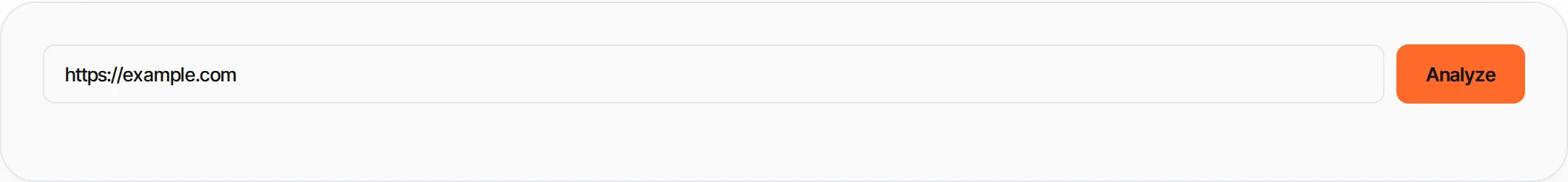 Heading Tag Checker showing a worked example — Analyze the H1-H6 heading hierarchy of any URL. Detect missing or duplicate headings.