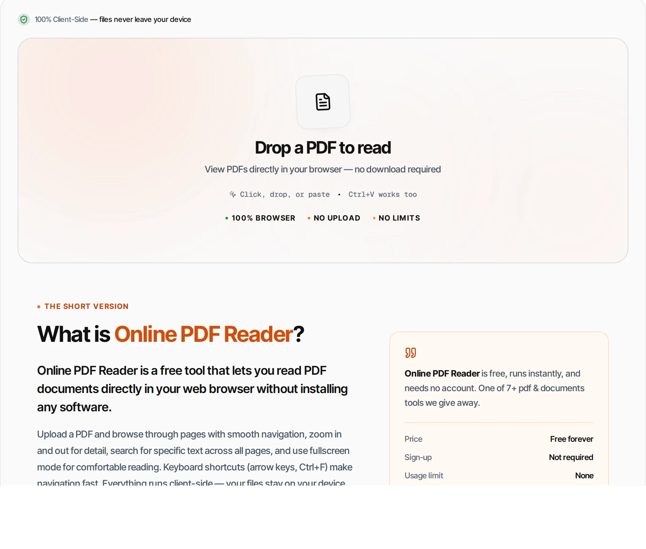 Online PDF Reader showing a worked example — Read PDF files directly in your browser. Zoom, search text, navigate pages. No download needed.