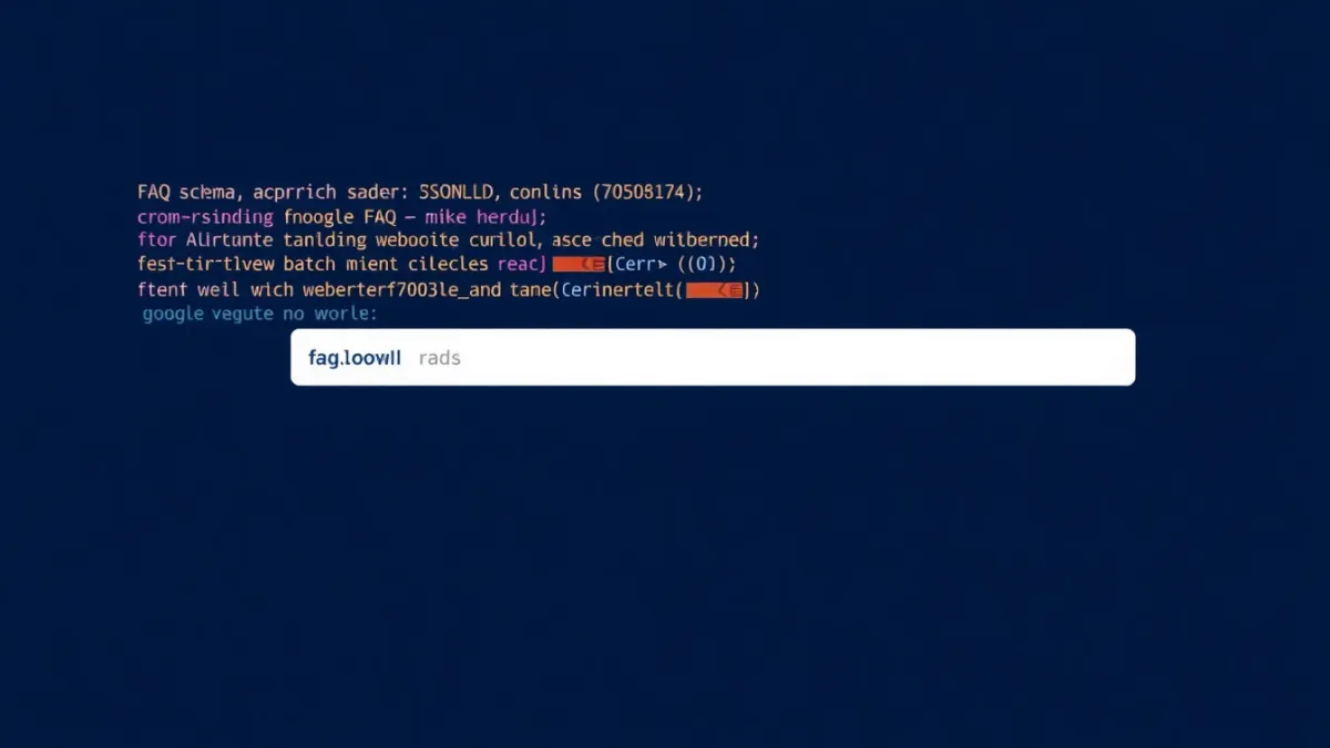 Google search results showing FAQ rich snippets with expandable questions under a website listing