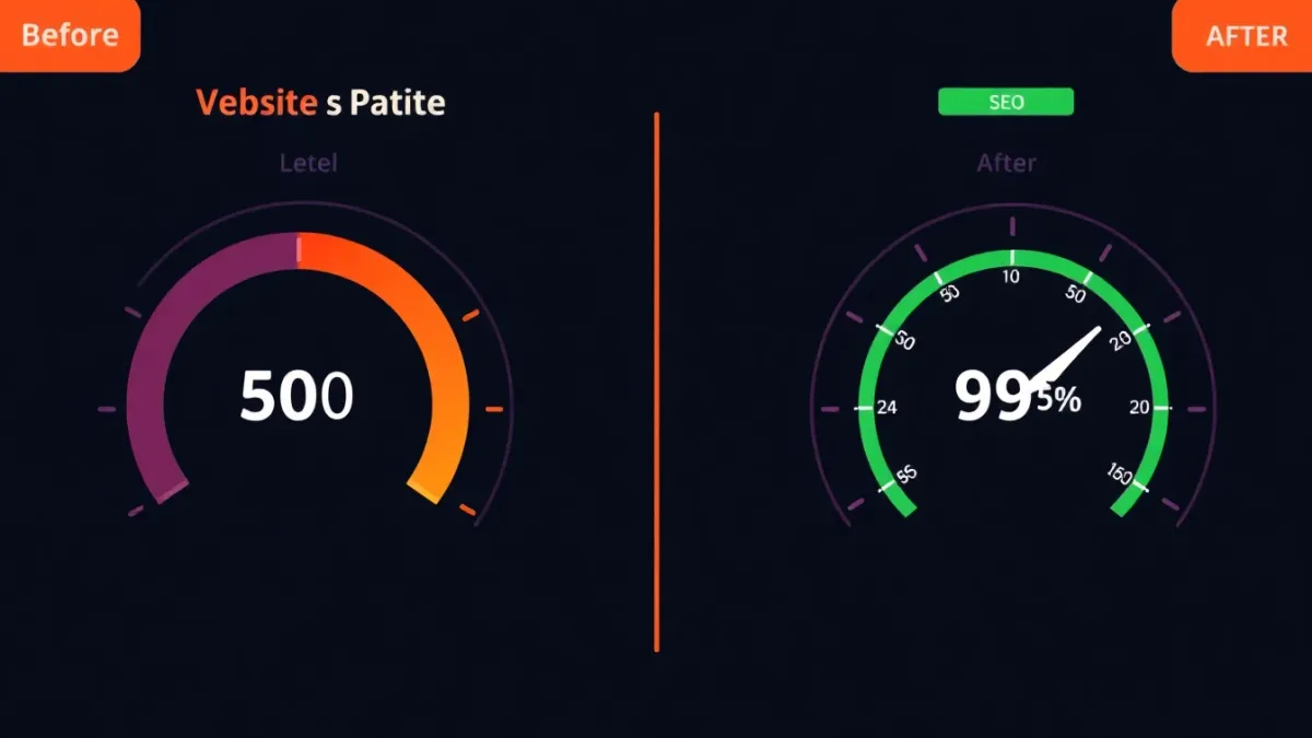 Before and after comparison of SEO audit optimization