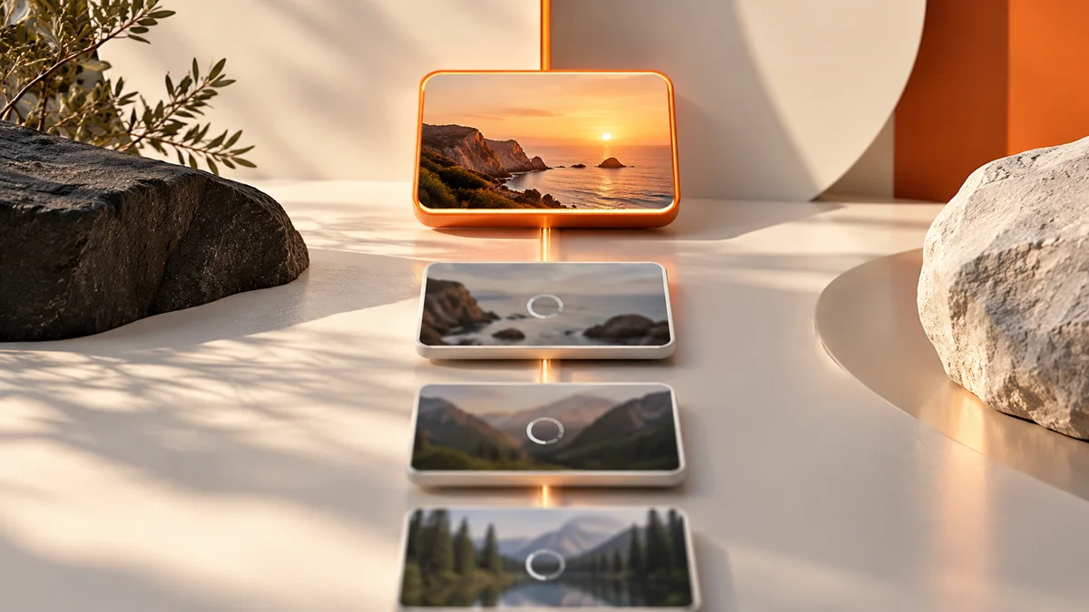 Media tiles loading in sequence while the first-view image stays prioritized.