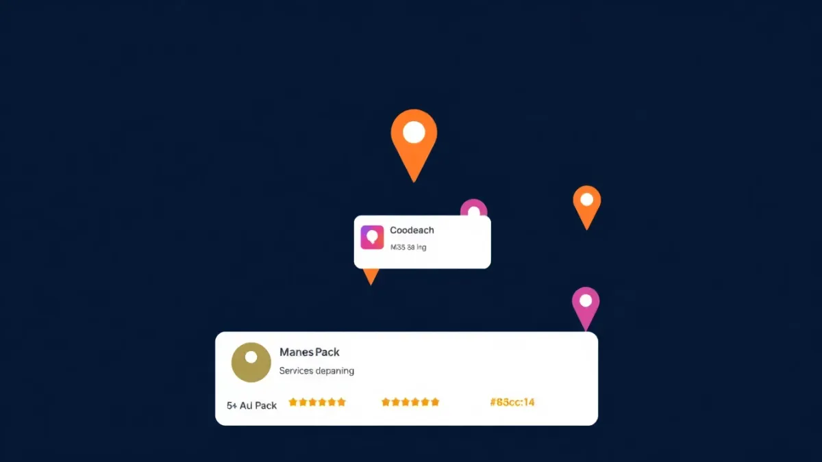 Infographic showing the 8 steps of a complete local SEO strategy from GBP setup to link building