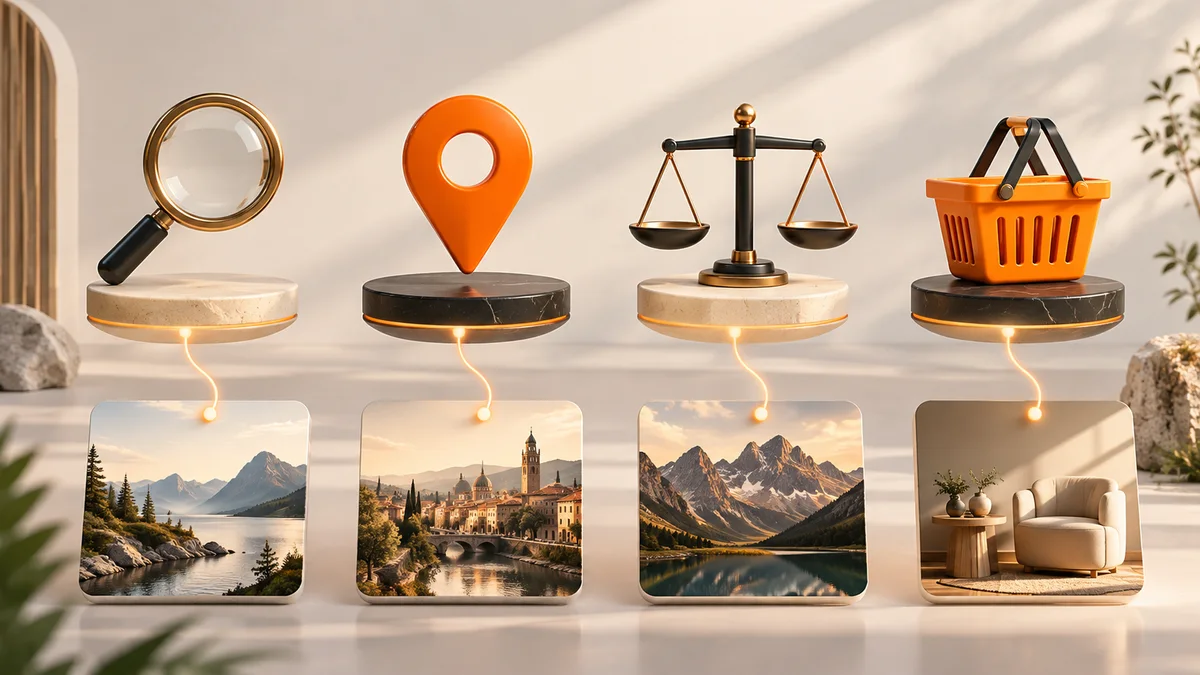 Research, navigation, comparison, and shopping paths matched to search goals.