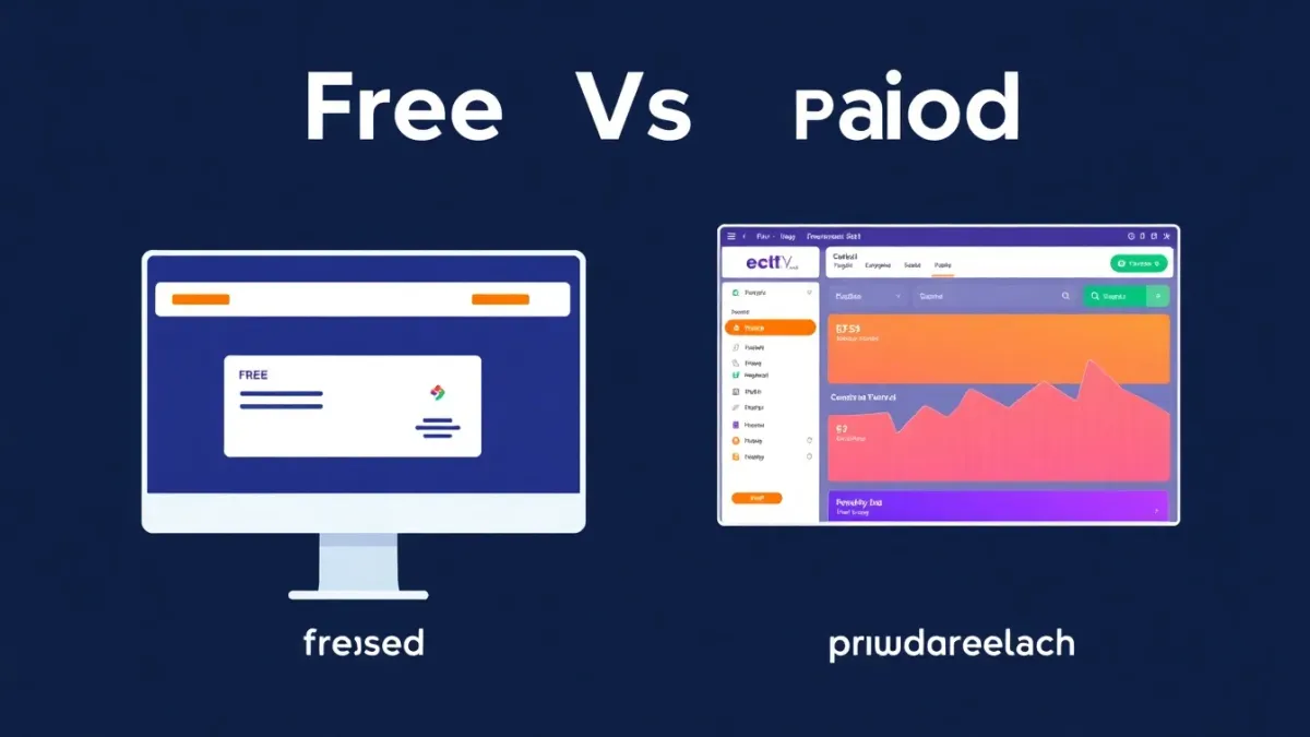 Comparison chart showing free vs paid SEO tool features